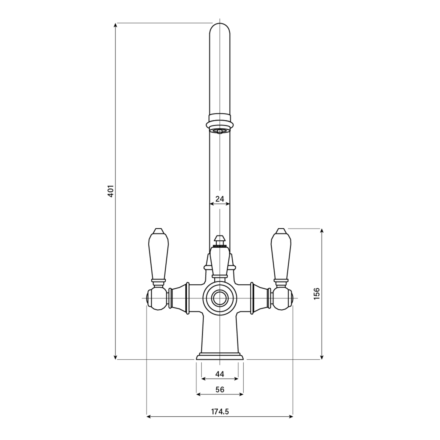 Hanstrom 3 - in - 1 Traditional Storan Pro Instant Boiling Water Swivel Tap - The Tap Specialist