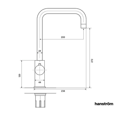 Hanstrom Lunen Brushed Brass - The Tap Specialist