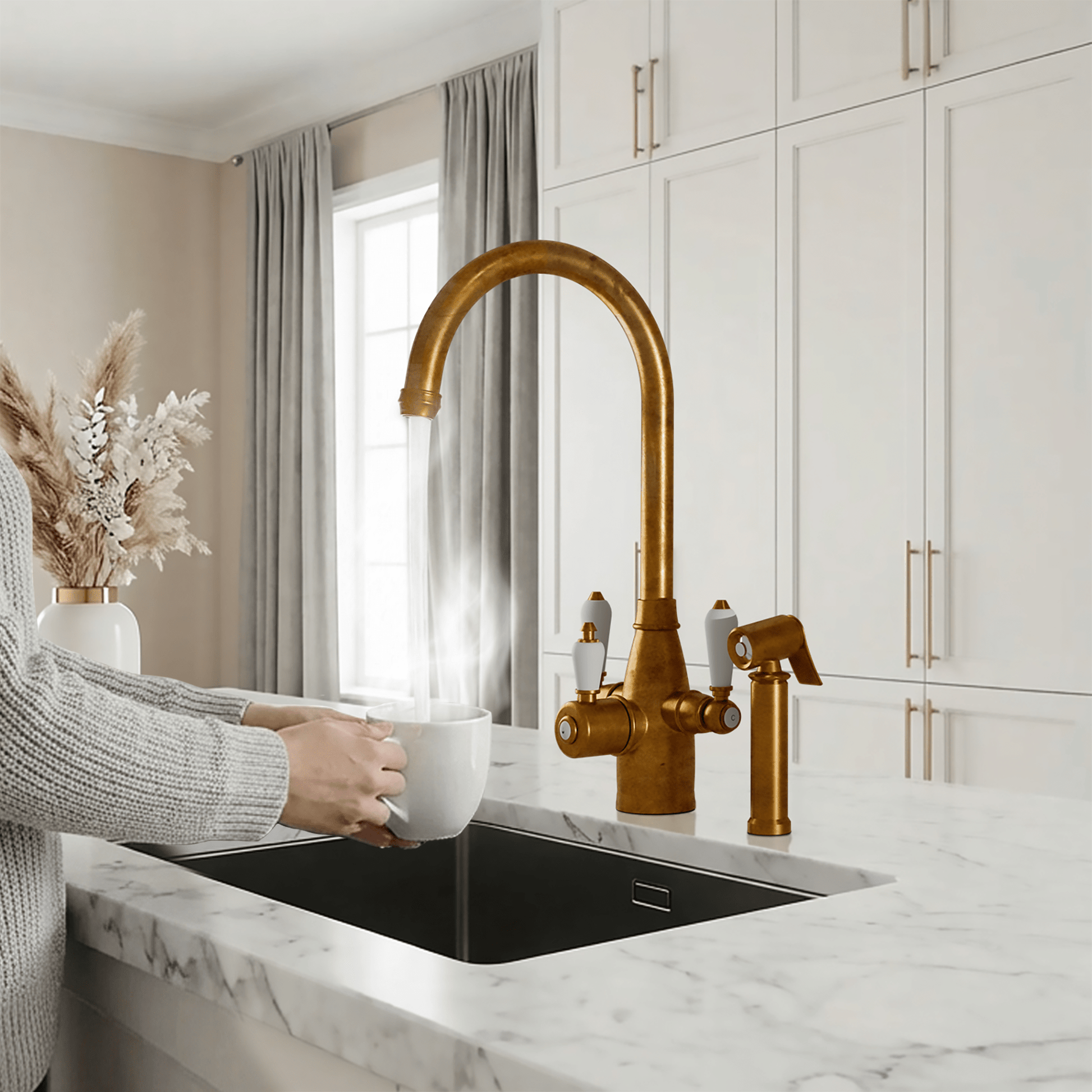 Hanström Tate 3 - in - 1 + Spray Instant Boiling Water Tap - The Tap Specialist