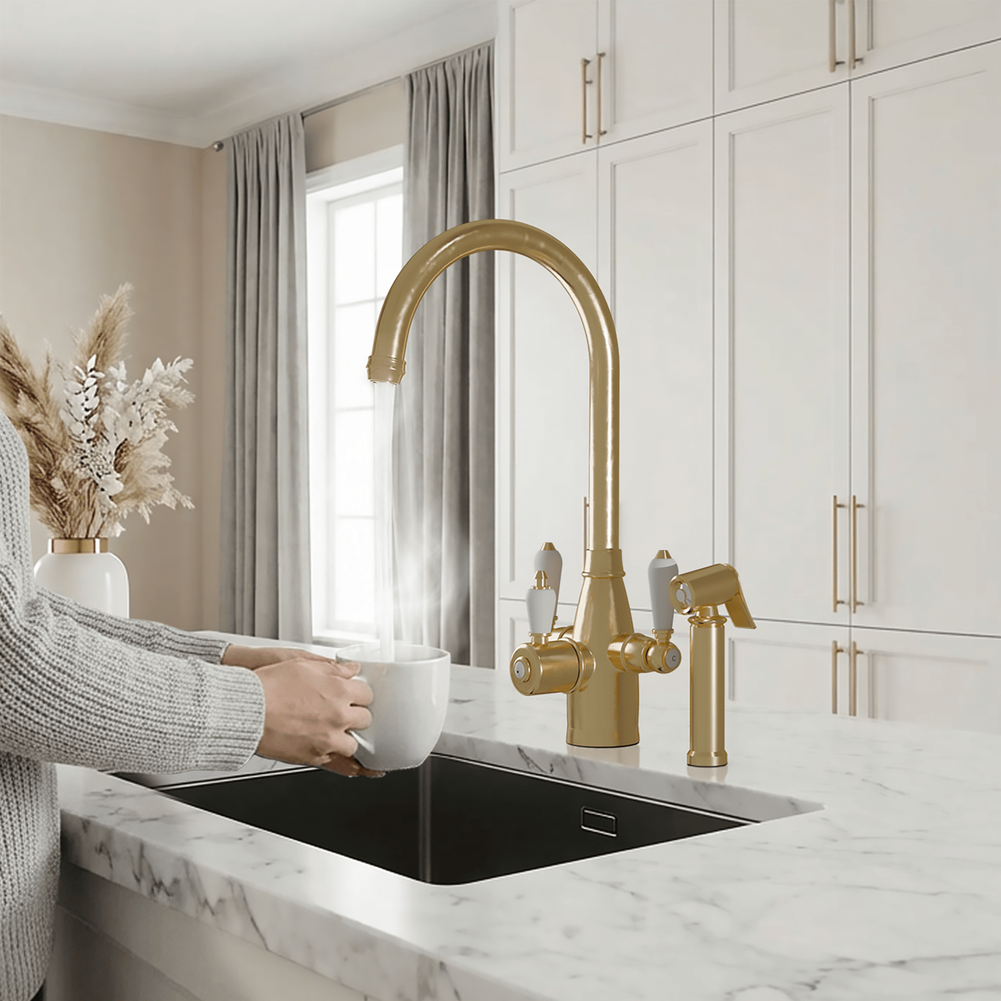 Hanström Tate 3 - in - 1 + Spray Instant Boiling Water Tap - The Tap Specialist