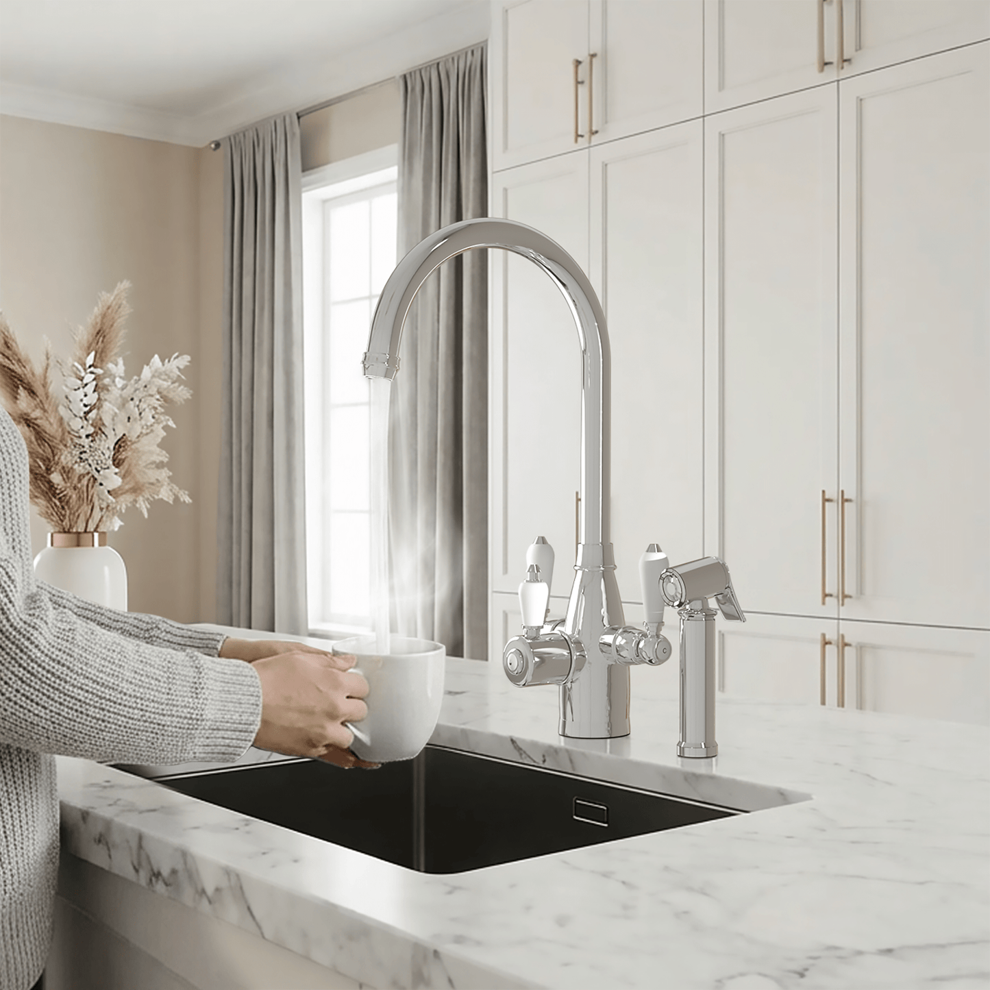 Hanström Tate 3 - in - 1 + Spray Instant Boiling Water Tap - The Tap Specialist