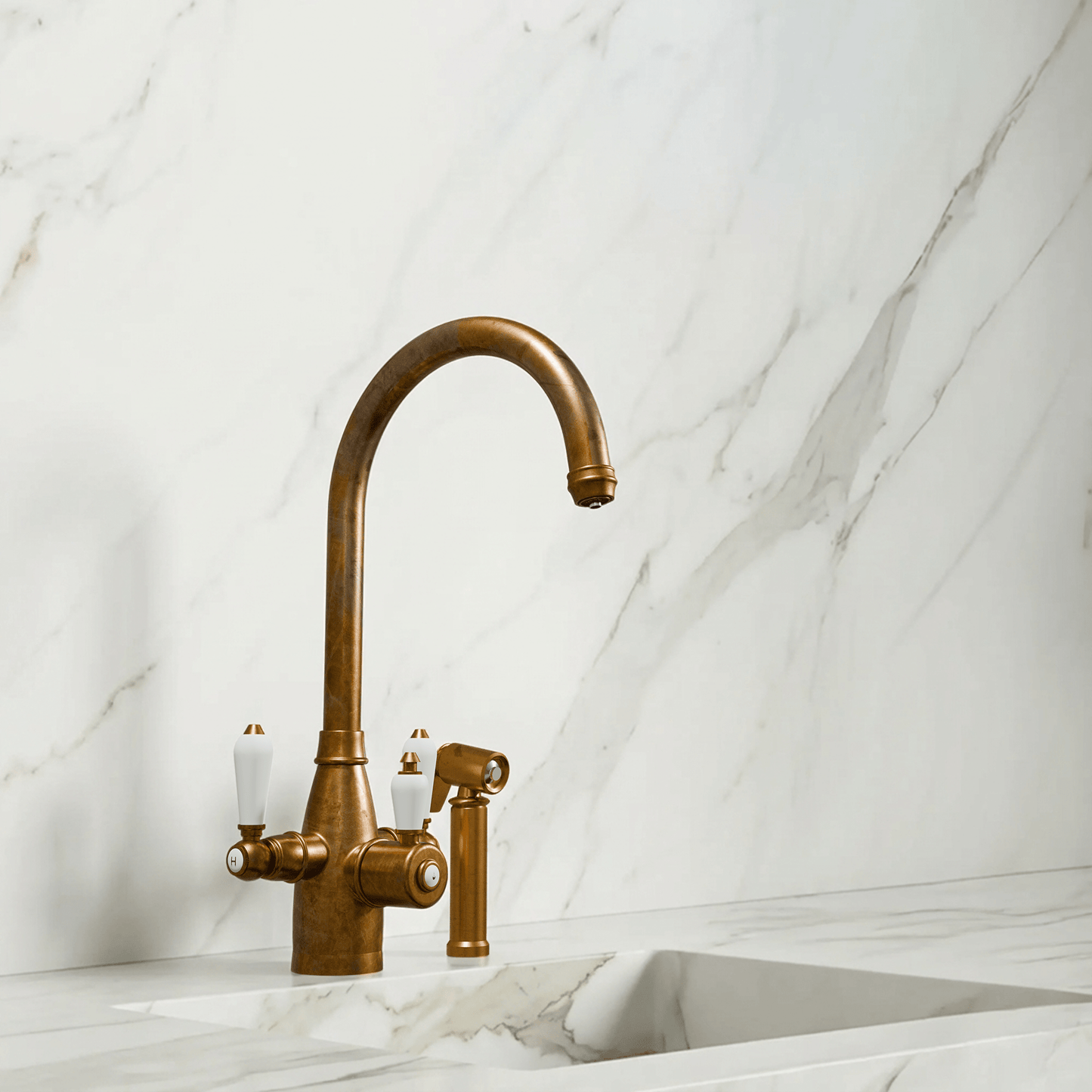 Hanström Tate 3 - in - 1 + Spray Instant Boiling Water Tap - The Tap Specialist