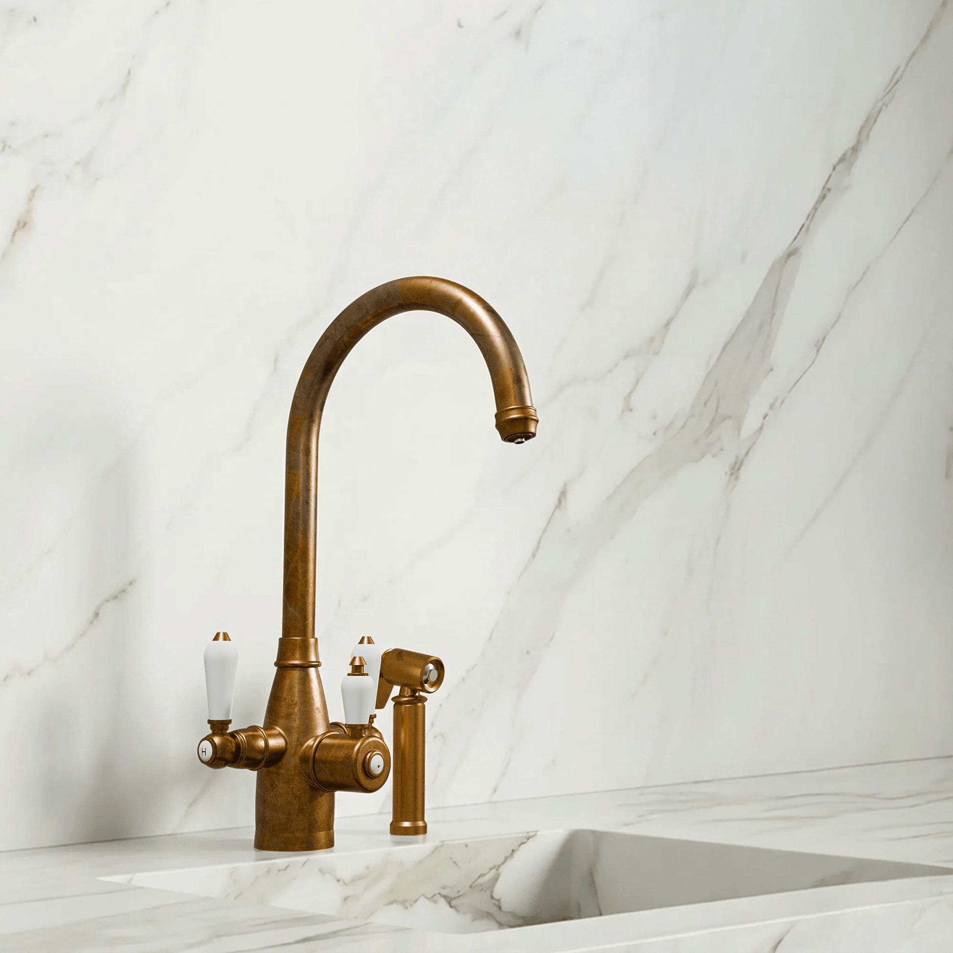 Hanström Tate 3 - in - 1 + Spray Instant Boiling Water Tap - The Tap Specialist