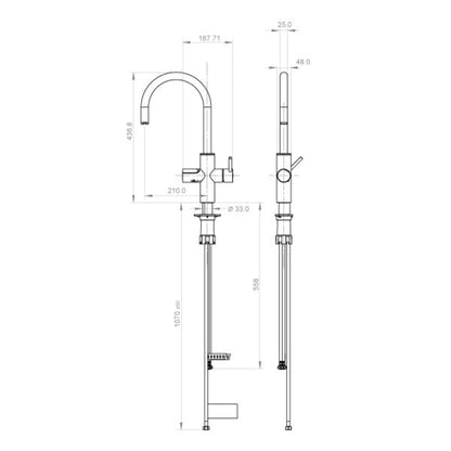 Hotspot Titanium Vito 3 - in - 1 Filtered Boiling Water Tap - The Tap Specialist