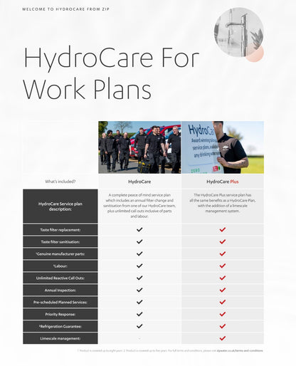 HydroCare for Work Bespoke Plan All at Work Hydrotaps & HydroChill - Hard Water Scale package - (2 Years for the price of 3 Promo Offer) - The Tap Specialist