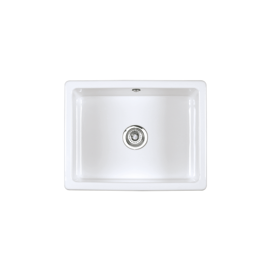 Shaws of Darwen Inset Single Bowl 800 White Sink SCIN760WH