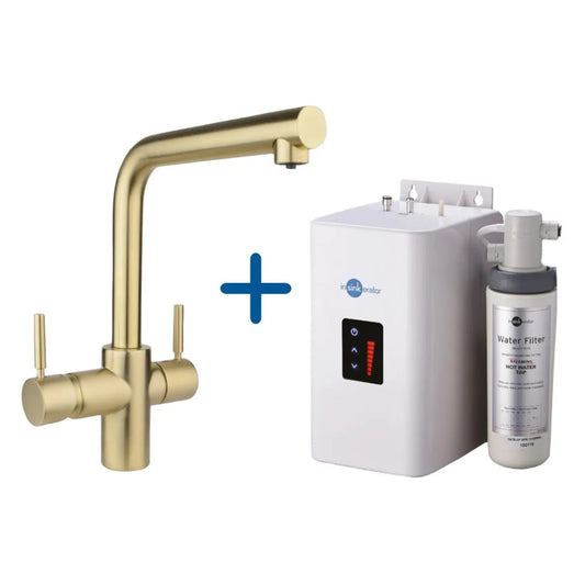 InSinkErator 3N1 L Spout Steaming Hot Water Tap With Neo Boiler Tank and Filter Kit - The Tap Specialist