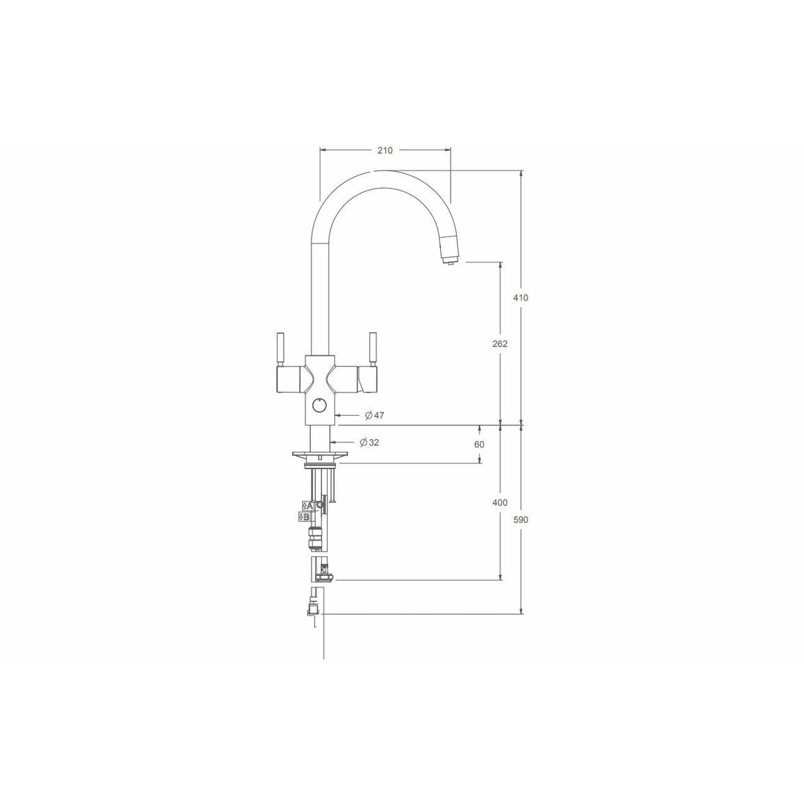 InSinkErator 4N1 Filter Water Tap Installation Diagram