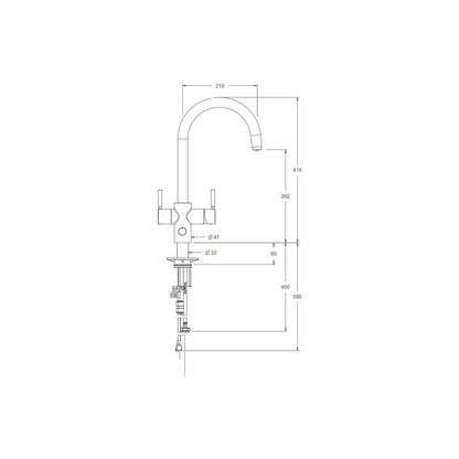 InSinkErator 4N1 Filter Water Tap Installation Diagram