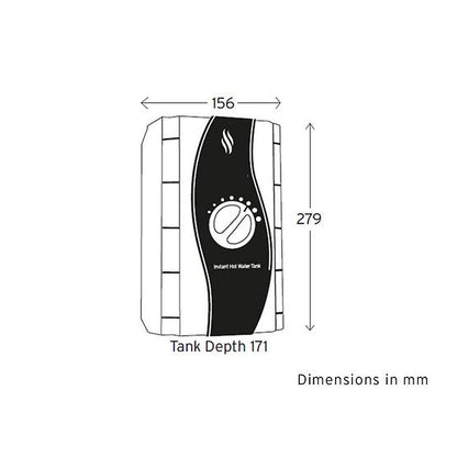 InSinkErator Standard Edition Tank Dimensions Details