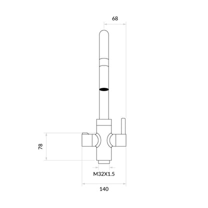 INTU 4 - in - 1 Nexus Form Boiling Water Tap with Pull Out Spray - The Tap Specialist