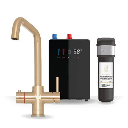 INTU 4OUR Nexus 4 - in - 1 Square Instant Boiling Water Tap - The Tap Specialist