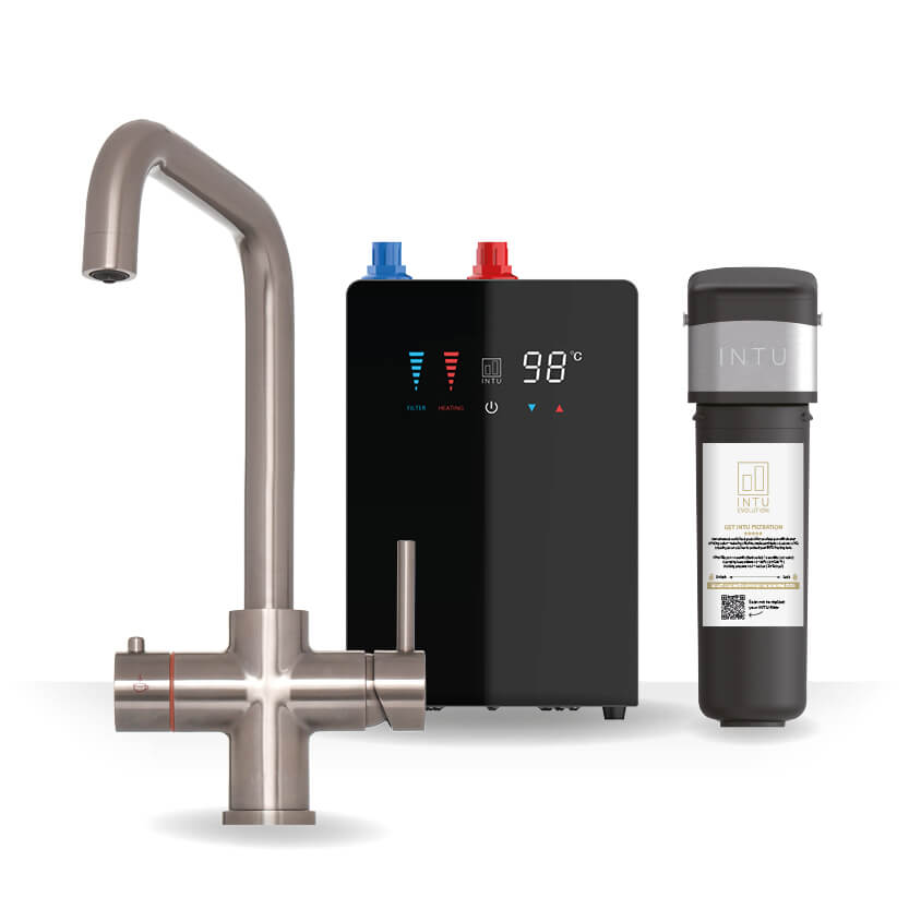 INTU 4OUR Nexus 4 - in - 1 Square Instant Boiling Water Tap - The Tap Specialist