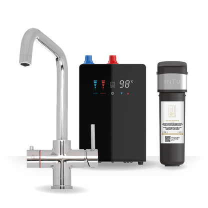 INTU 4OUR Nexus 4 - in - 1 Square Instant Boiling Water Tap - The Tap Specialist