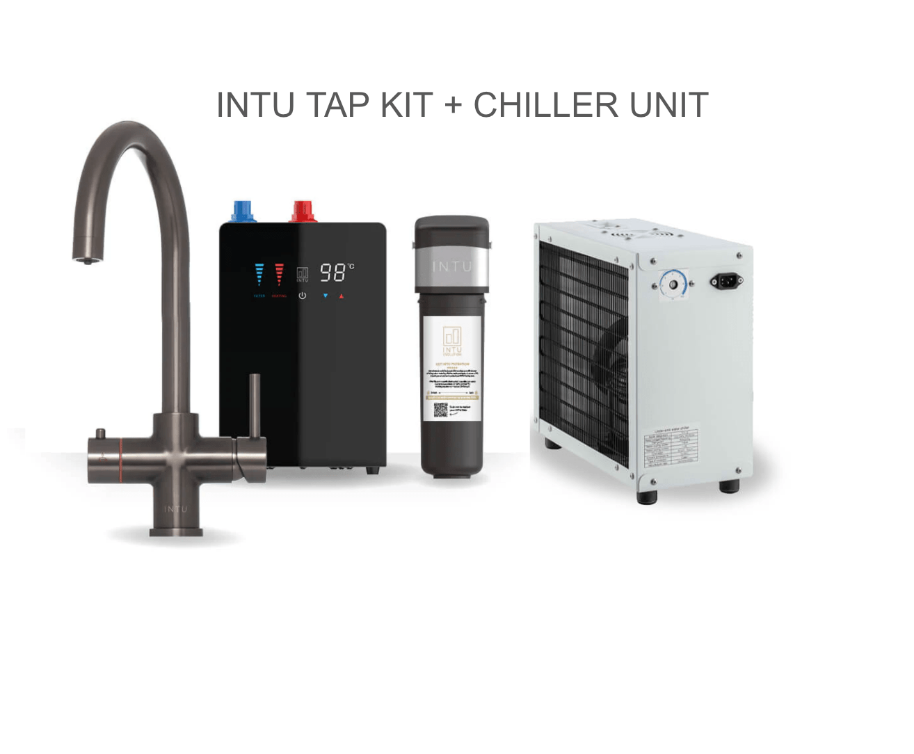 INTU 4OUR Nexus 4 - in - 1 Swan Instant Boiling Water Tap - The Tap Specialist