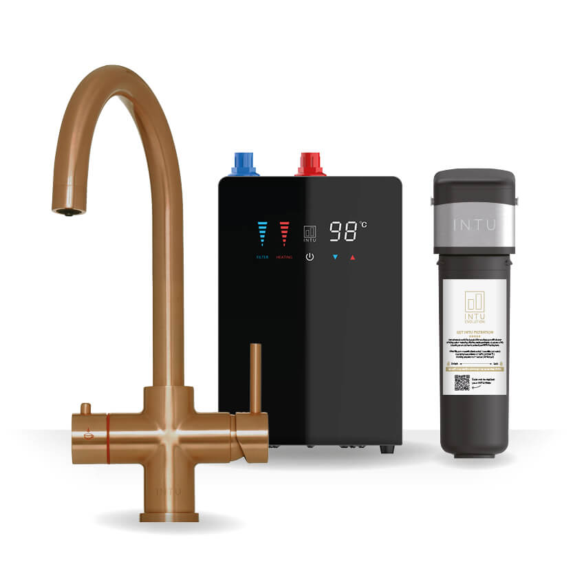 INTU 4OUR Nexus 4 - in - 1 Swan Instant Boiling Water Tap - The Tap Specialist