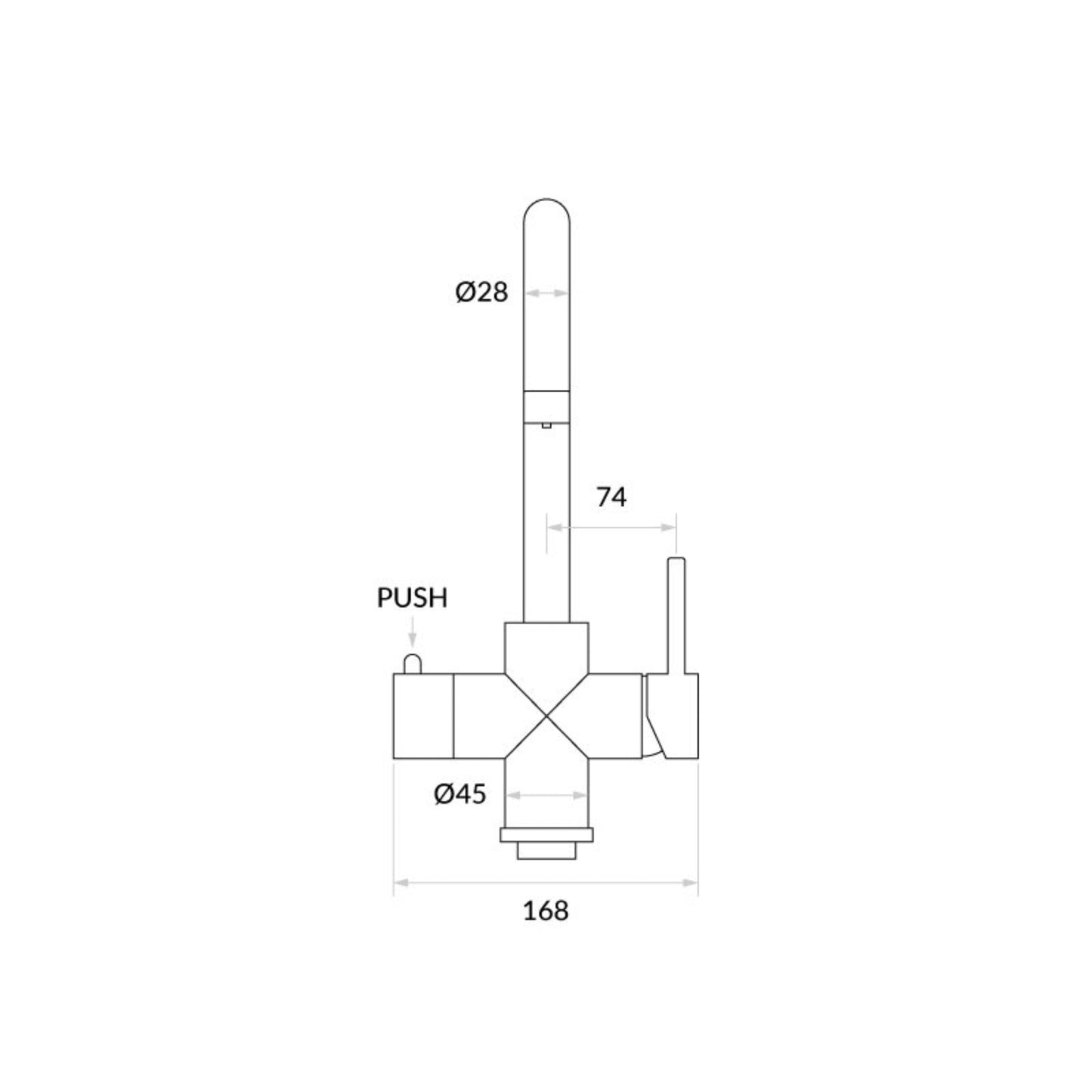 INTU 4OUR Nexus 4 - in - 1 Swan Instant Boiling Water Tap - The Tap Specialist