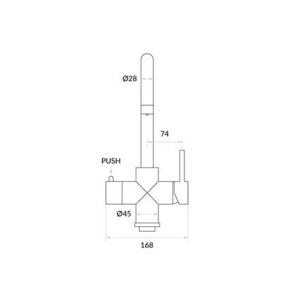 INTU 4OUR Nexus 4 - in - 1 Swan Instant Boiling Water Tap - The Tap Specialist