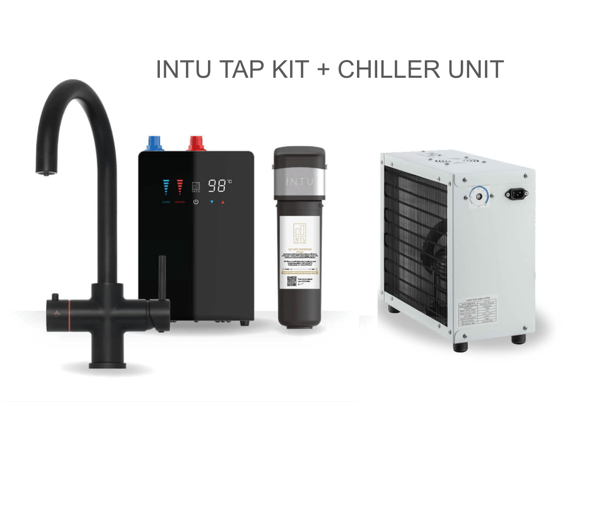 INTU 4OUR Nexus 4 - in - 1 Swan Instant Boiling Water Tap - The Tap Specialist