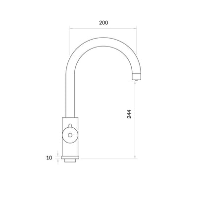 INTU 4OUR Nexus 4 - in - 1 Swan Instant Boiling Water Tap - The Tap Specialist