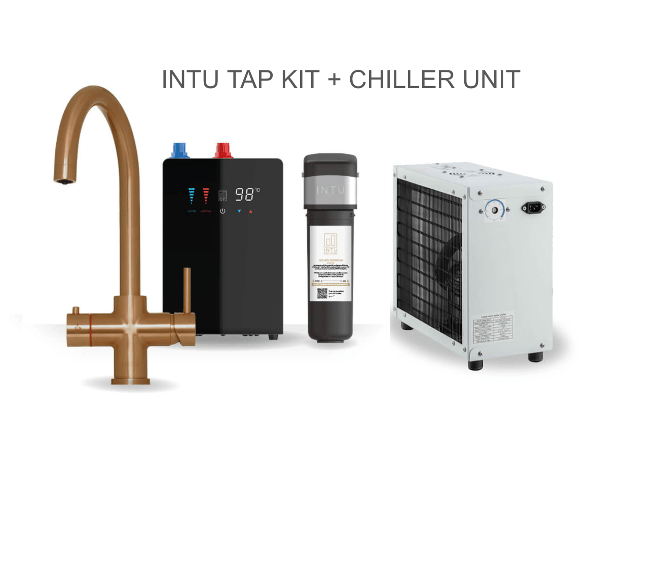 INTU 4OUR Nexus 4 - in - 1 Swan Instant Boiling Water Tap - The Tap Specialist