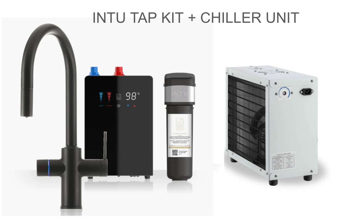INTU Digital Sovereign 4 - in - 1 Pull Down Swan Instant Boiling Water Tap – 4.0L Nexus Tank - The Tap Specialist