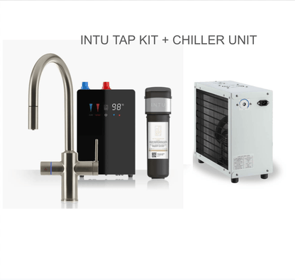 INTU Digital Sovereign 4 - in - 1 Pull Down Swan Instant Boiling Water Tap – 4.0L Nexus Tank - The Tap Specialist