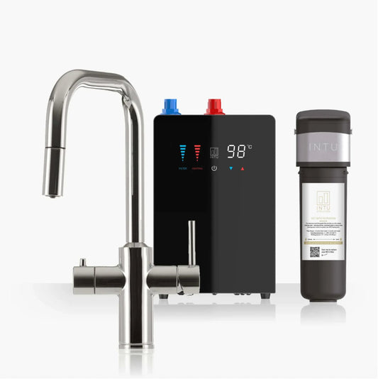 Intu Monarch & Nexus 4 - 1 Pull Down Square Instant Boiling Water Tap - The Tap Specialist
