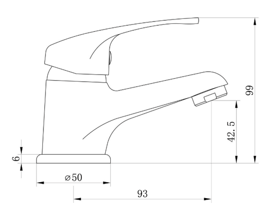 Nerola Cloakroom Basin Mixer - Chrome - The Tap Specialist