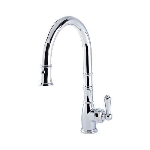 Perrin and Rowe Aquitaine Single Lever Mixer Kitchen Tap with Pull - Down Rinse - The Tap Specialist