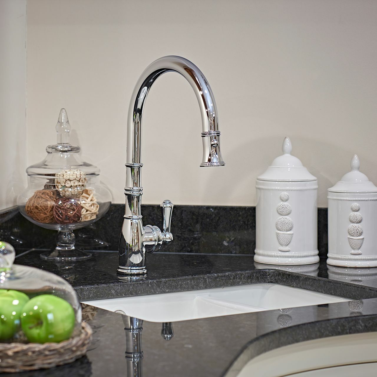 Perrin and Rowe Aquitaine Single Lever Mixer Kitchen Tap with Pull - Down Rinse - The Tap Specialist