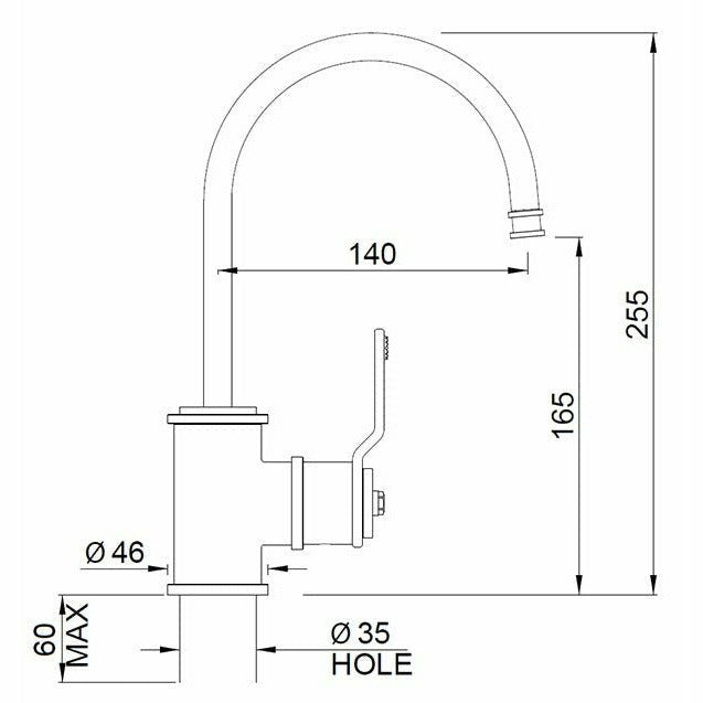 Perrin & Rowe Armstrong Mini Instant Hot Tap with Cold Filtration - The Tap Specialist