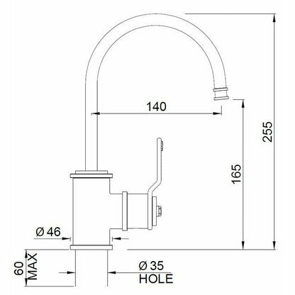 Perrin & Rowe Armstrong Mini Instant Hot Tap with Cold Filtration - The Tap Specialist