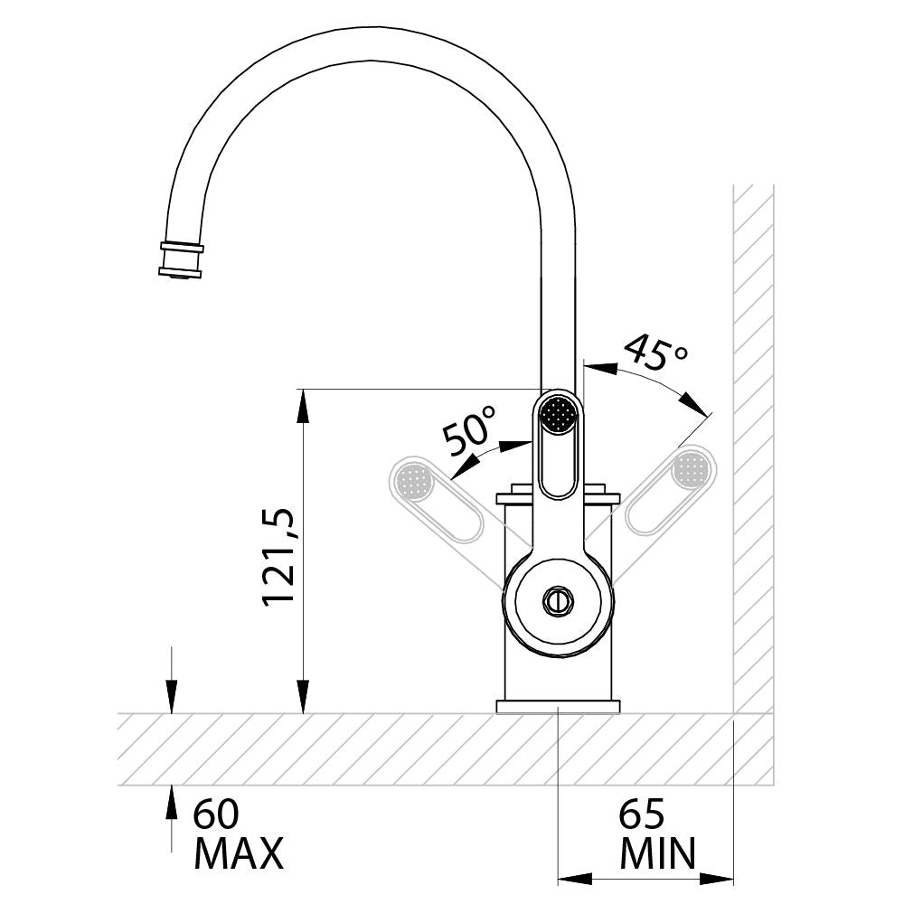 Perrin & Rowe Armstrong Mini Instant Hot Tap with Cold Filtration - The Tap Specialist