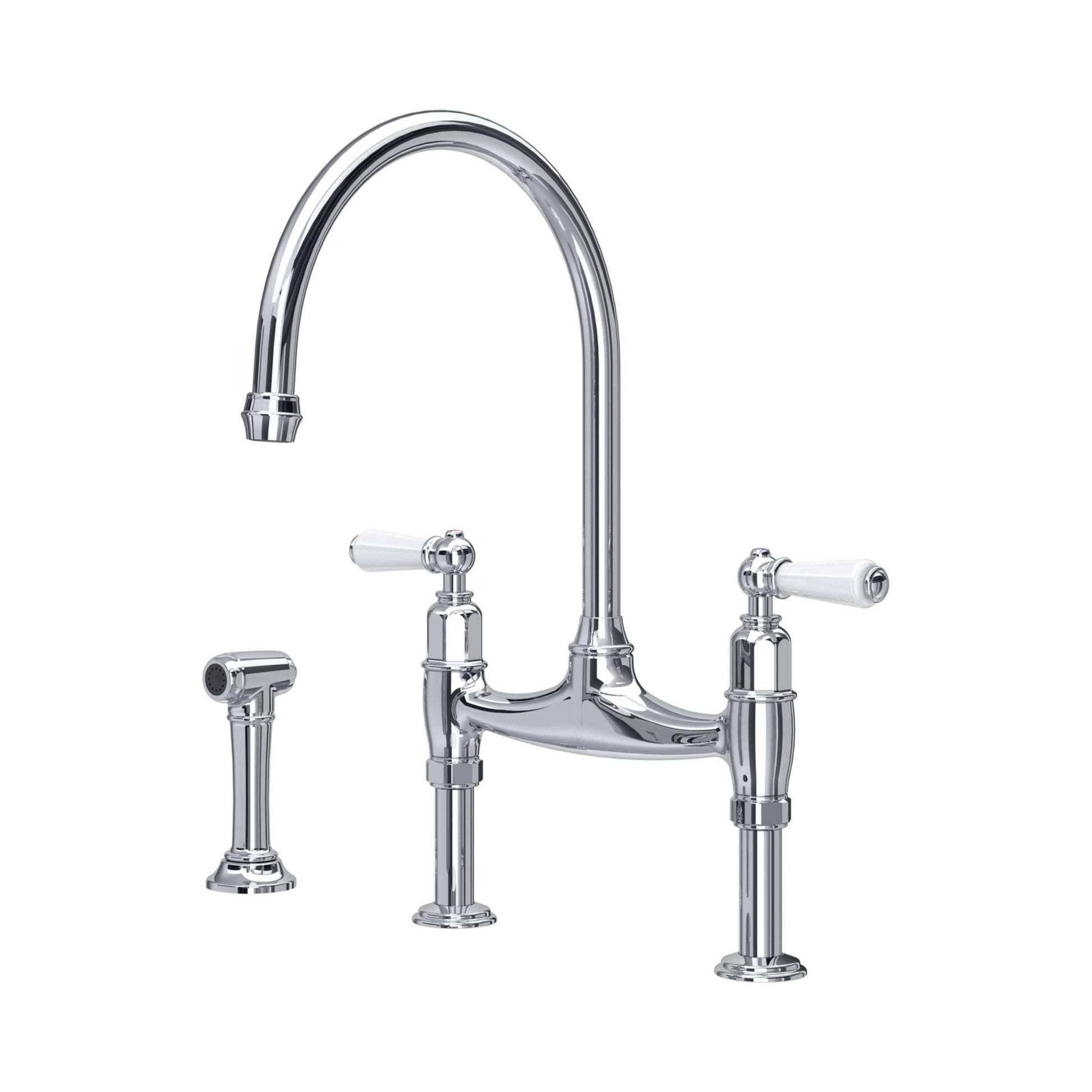 Perrin & Rowe Ionian Kitchen Sink Bridge Tap & Rinse 4173 - The Tap Specialist