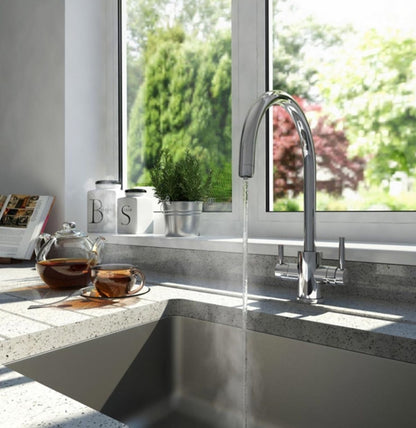 Perrin & Rowe Juliet 3 - in - 1 Instant Hot Water Tap with Rinse 1712 - The Tap Specialist