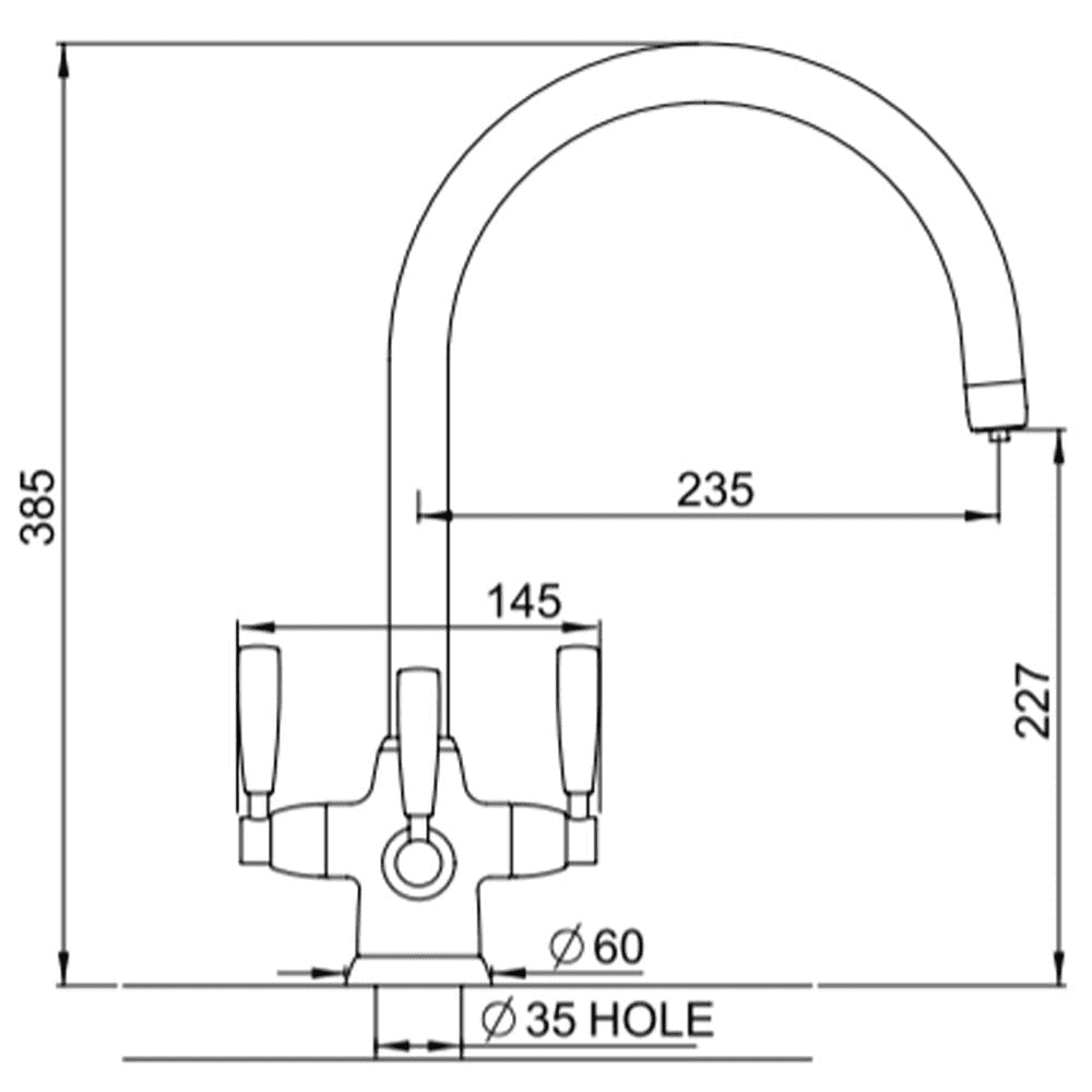 Perrin & Rowe Metis 1480 Kitchen Filter Kitchen Tap - The Tap Specialist