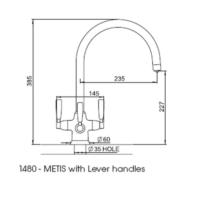 Perrin & Rowe Metis 1480 Kitchen Filter Kitchen Tap - The Tap Specialist