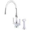 Perrin & Rowe Oberon - C Spout 4866 (with Rinse) Kitchen Tap - The Tap Specialist