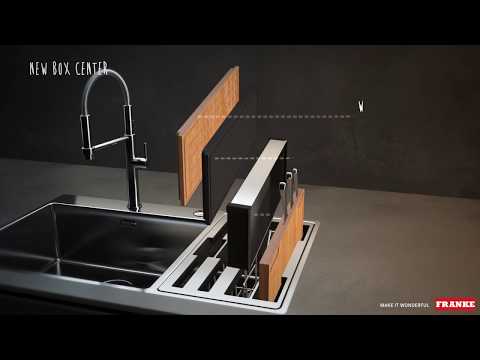 Franke Box Center BWX 220 54-27 RHSB Stainless Steel 1.5 Bowl Sink and Accessories