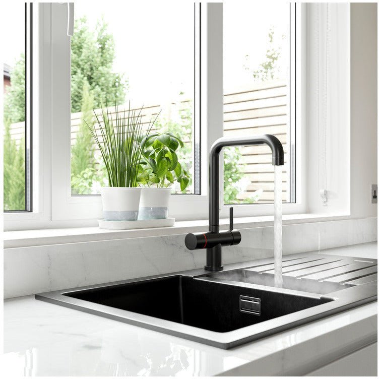 Prima+ Compact Granite 1B & Drainer Inset Sink Black - The Tap Specialist