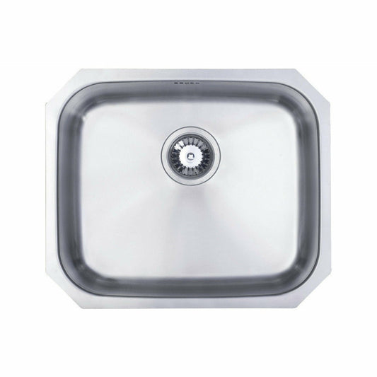 Prima Single Bowl Large Undermount Sink - Polished Steel - The Tap Specialist