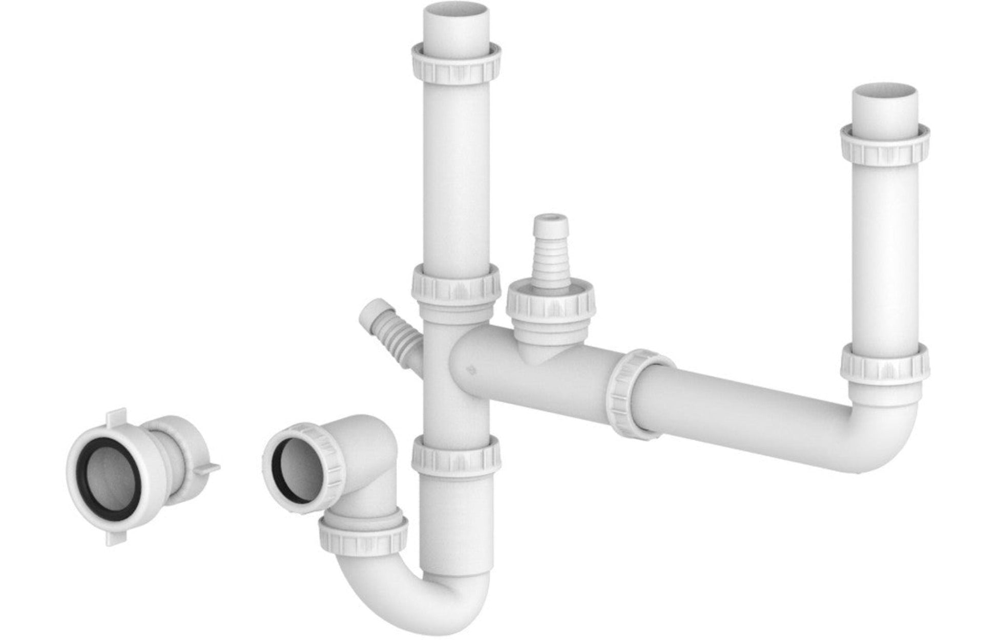 Prima Two Bowl Plumbing Kit - The Tap Specialist