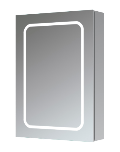 Rika 500mm 1 Door Front - Lit LED Mirror Cabinet - The Tap Specialist