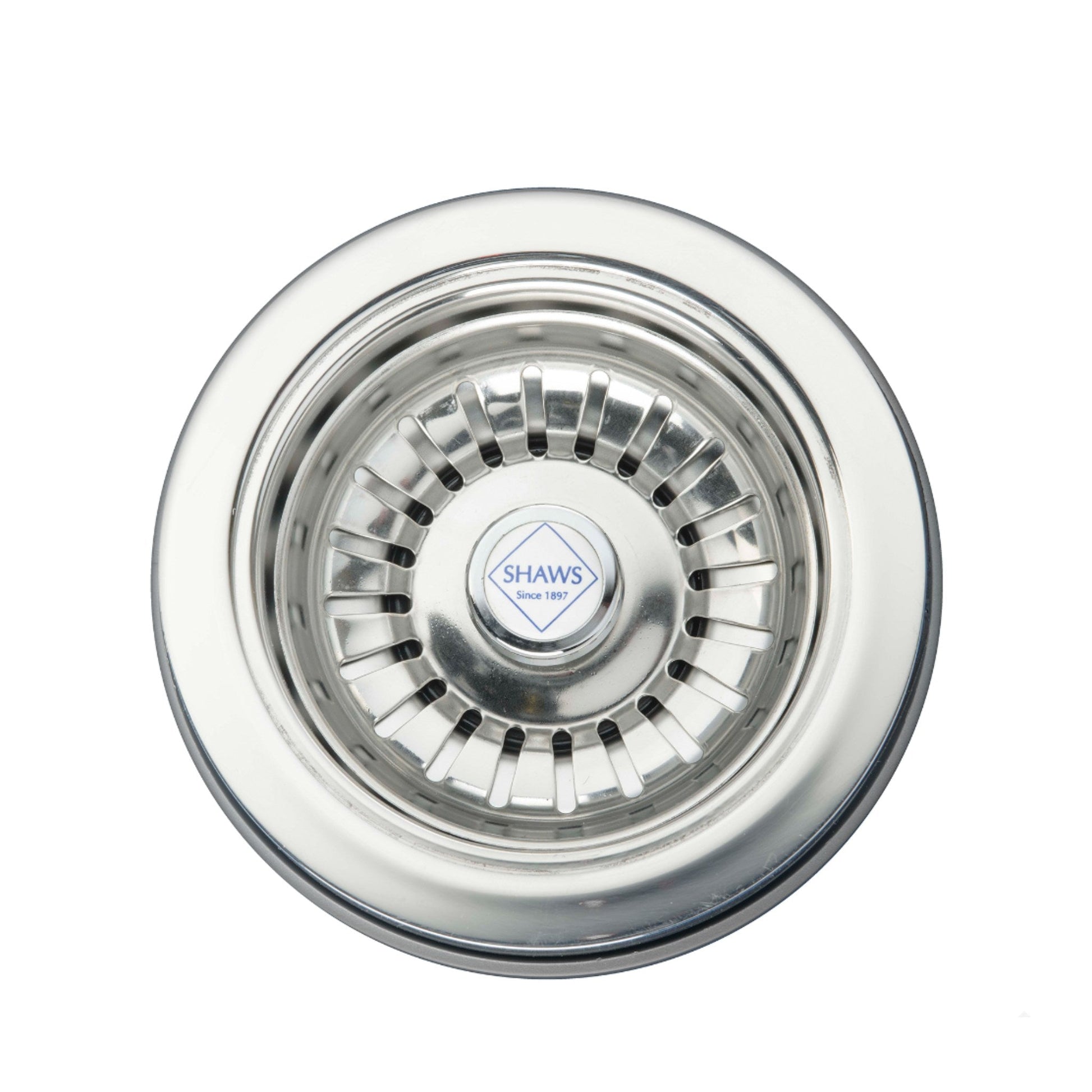 Shaws of Darwen 3 1/2 Basket Strainer 90mm Chrome FT2900013 - The Tap Specialist