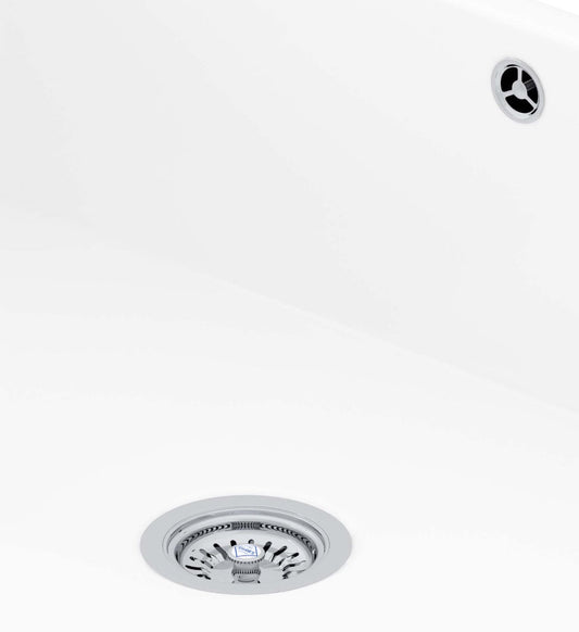 Shaws of Darwen 3 1/2 Basket Strainer 90mm Chrome FT2900013 - The Tap Specialist