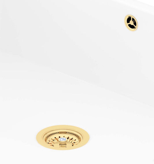 Shaws of Darwen 3 1/2 Basket Strainer 90mm Gold FT2900030 - The Tap Specialist