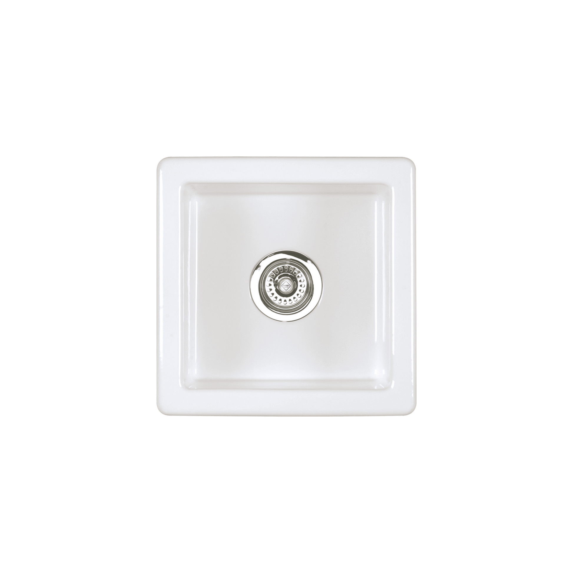 Shaws of Darwen Belthorn Inset Undermount Square Bowl White Sink SBEL381WH - The Tap Specialist