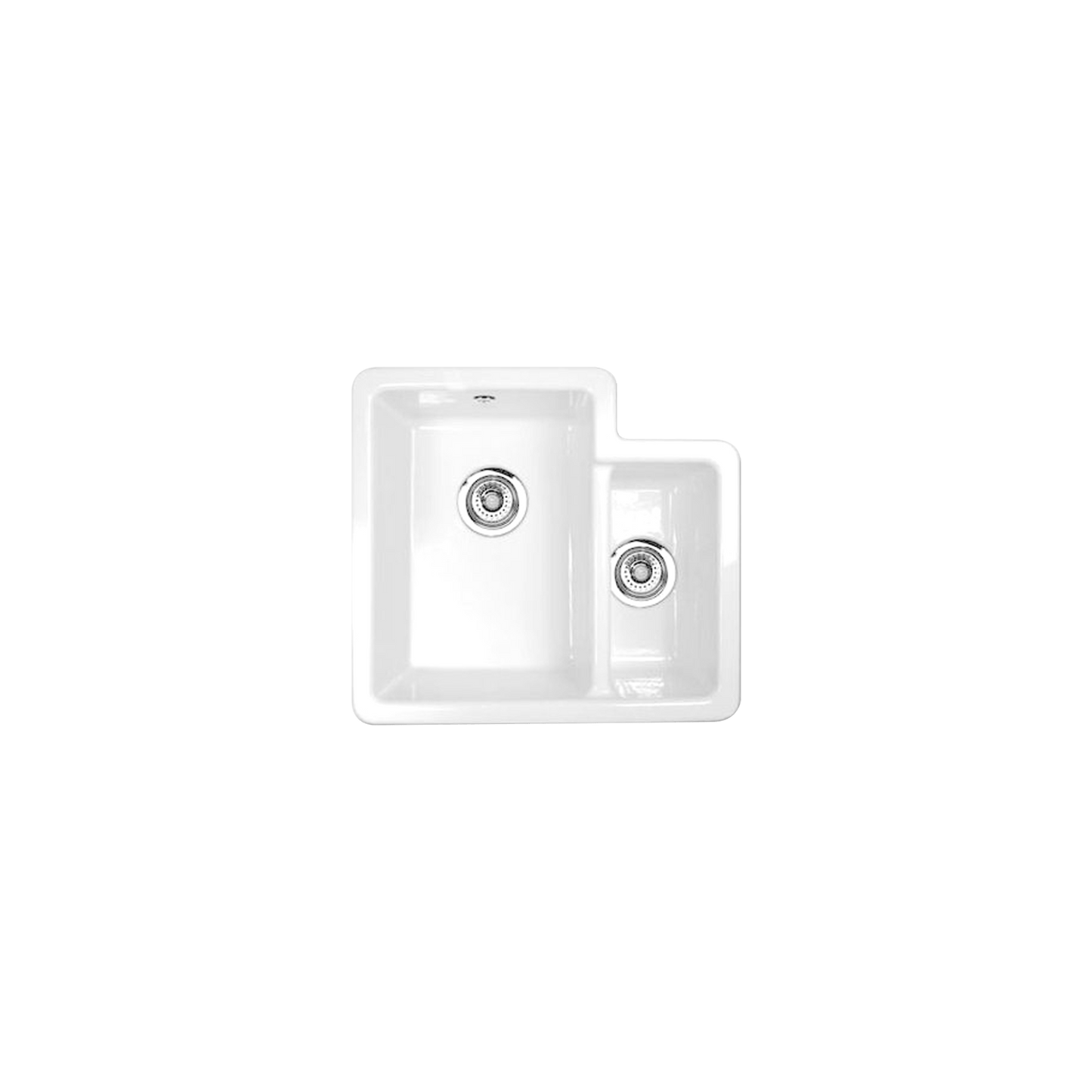 Shaws of Darwen Brindle Inset Undermount 1.5 Bowl 600 White Sink SCBH595WH - The Tap Specialist