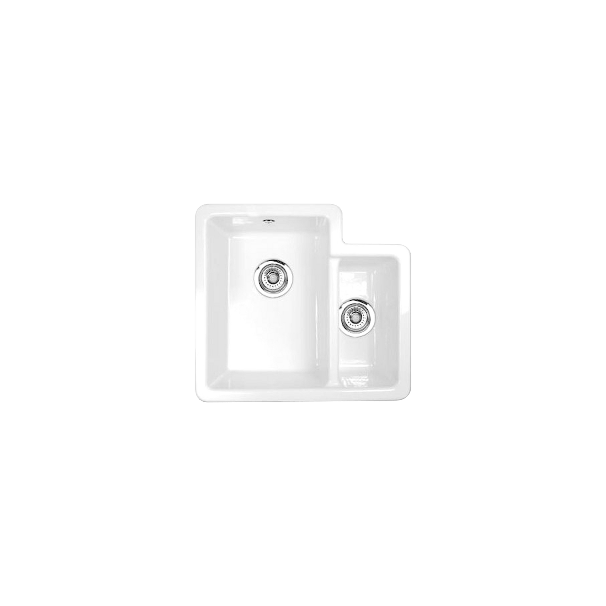 Shaws of Darwen Brindle Inset Undermount 1.5 Bowl 600 White Sink SCBH595WH - The Tap Specialist